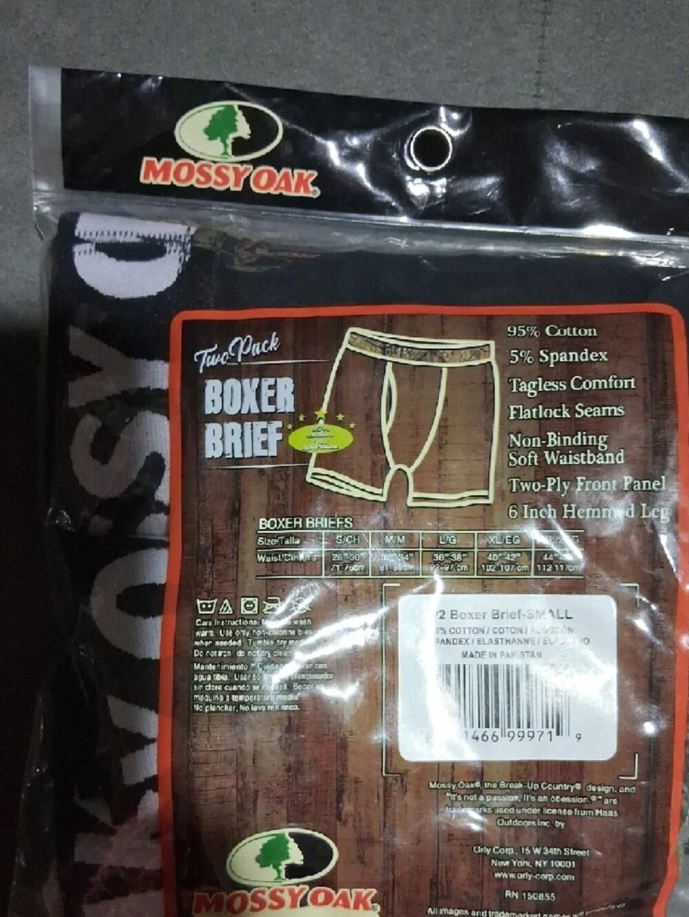 Mossy Oak Camo Boxer Briefs - Green, Brown, Black